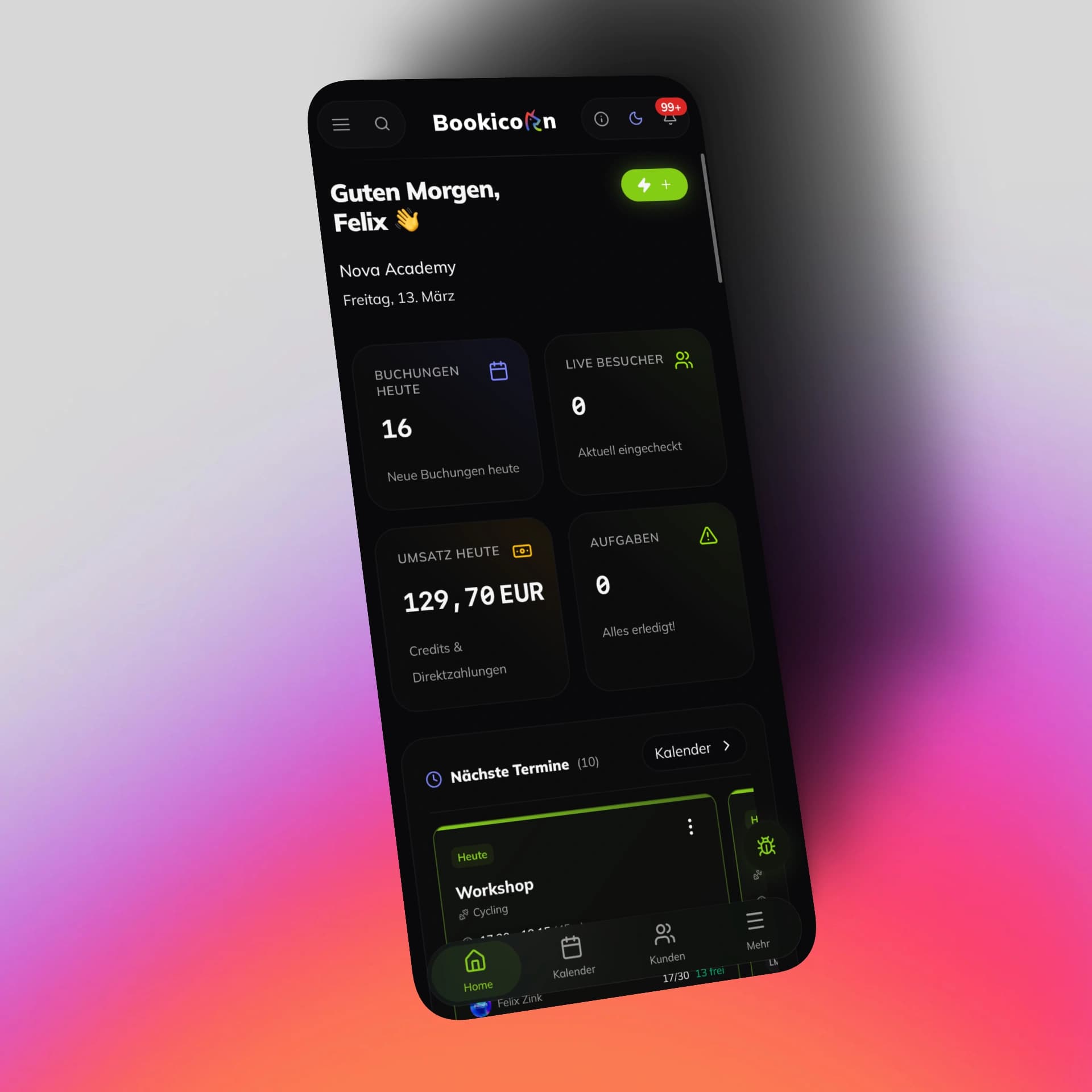 Mobile Verwaltung über die App